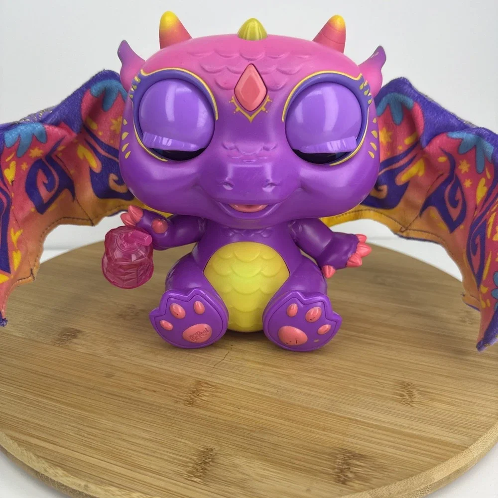 Hasbro FurReal Friends Moodwings Baby Dragon Interactive Pet Purple Tested‎